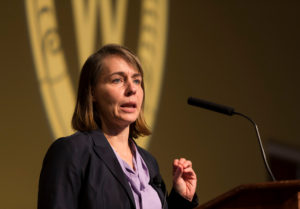 Dr. Sarah Van Orman speaks at the Nov. 8 Diversity Forum