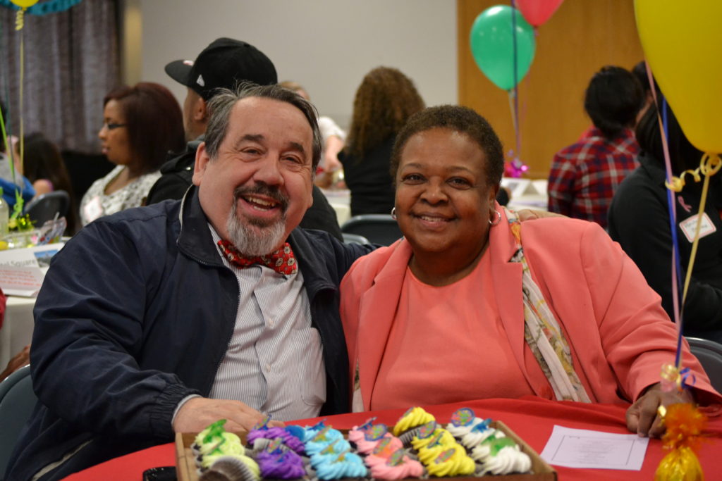 Jackie with PEOPLE Prep Program founder Carmen Porco in 2013. PEOPLE Prep was designed to entice students as young as 2nd grade at the Packers Aenue and Northport Drive Apartment Community to investigate educational opportunities and college. Photo by Valeria A. Davis