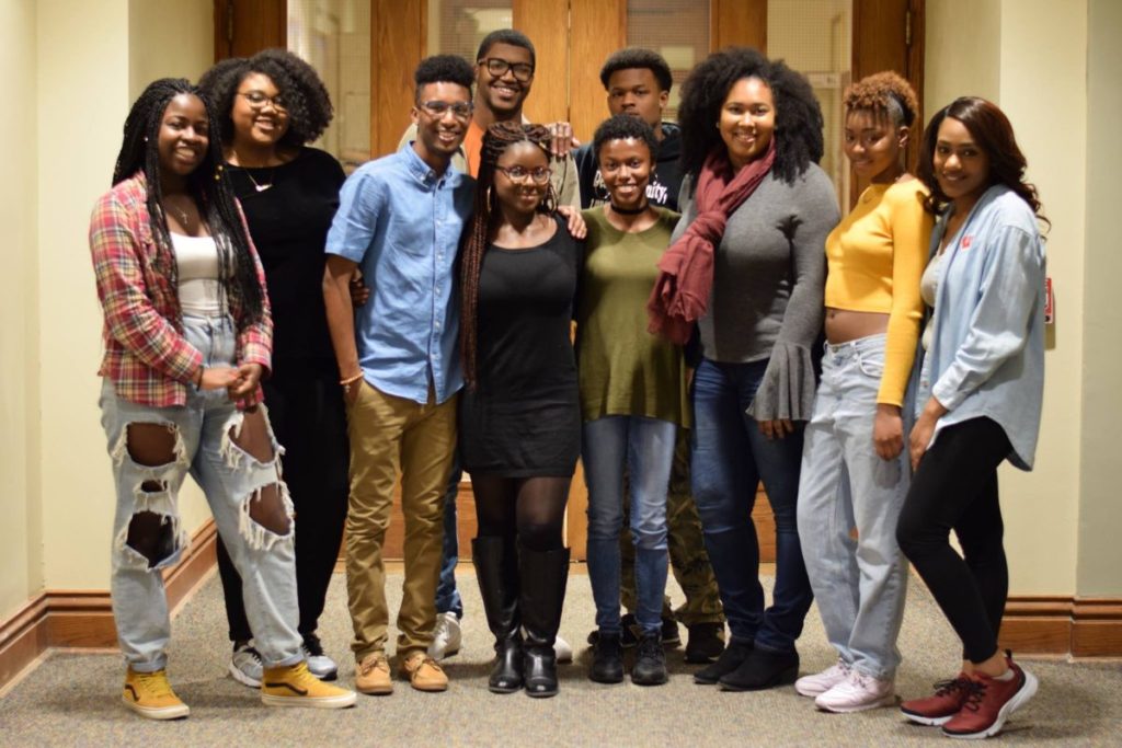 Members of the Wisconsin Black Student Union Board. 