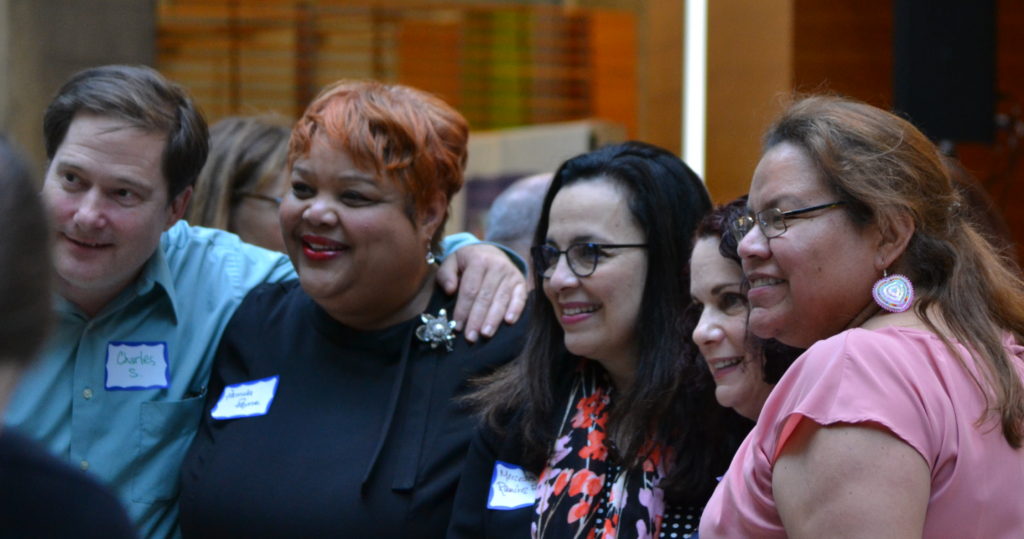 LI 20th Anniversary participants from left, Charles Schleicher, Pamela Payne, Mercedes Ramirez Fernandes, Belinda Velazquez<span style="color: #ff0000;"> </span>and Adrienne Thunder.