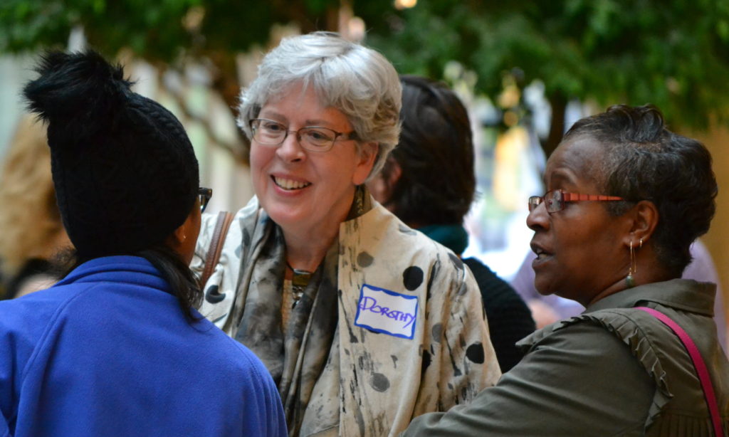 LI  20th Anniversary participants, center, Dorothy Steele and Kim Henderson.