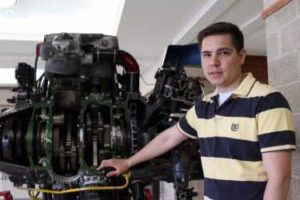 Aaron Waubanascum, who participated in the pre-engineering program at the College of Menominee Nation, is currently a UW–Madison undergraduate majoring in mechanical engineering. BRIAN NUNEZ, COLLEGE OF ENGINEERING'S DIVERSITY AFFAIRS OFFICE