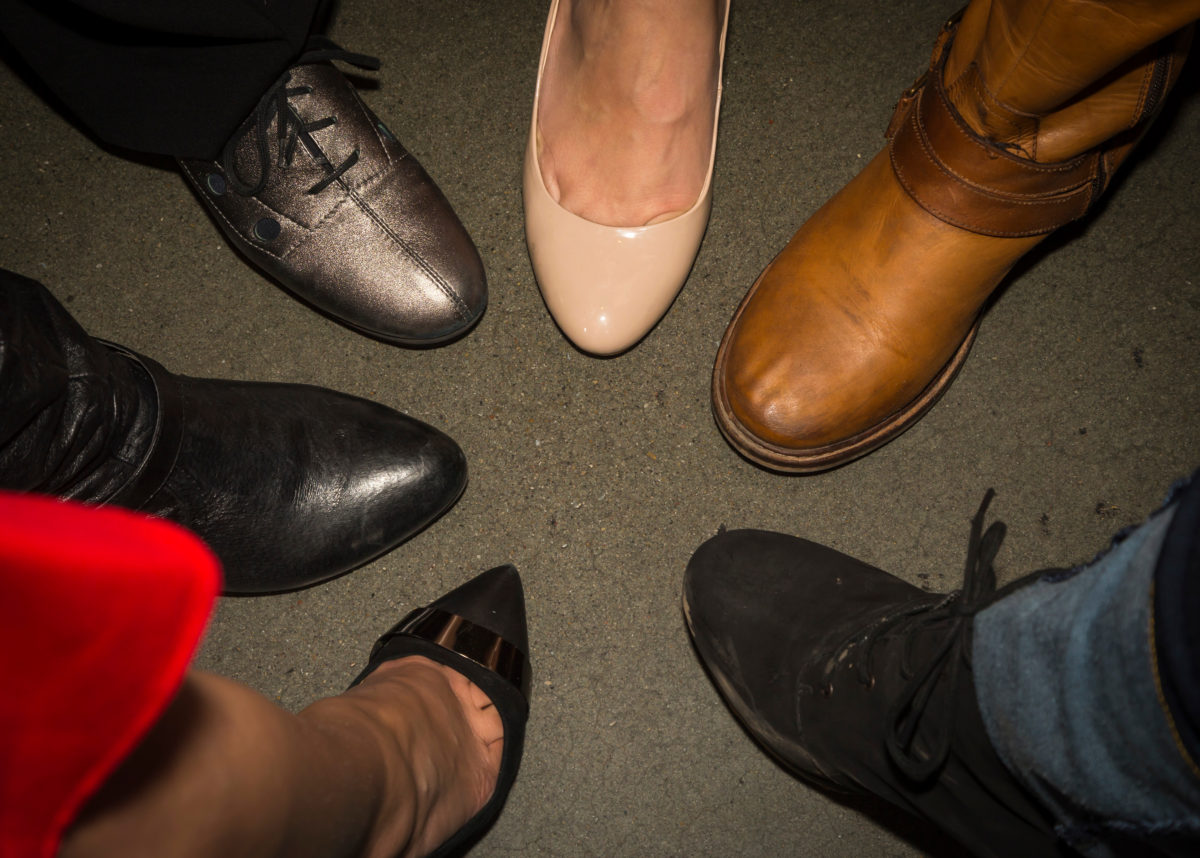 Walking in Our Shoes traditional pose for Outstanding Women of Color