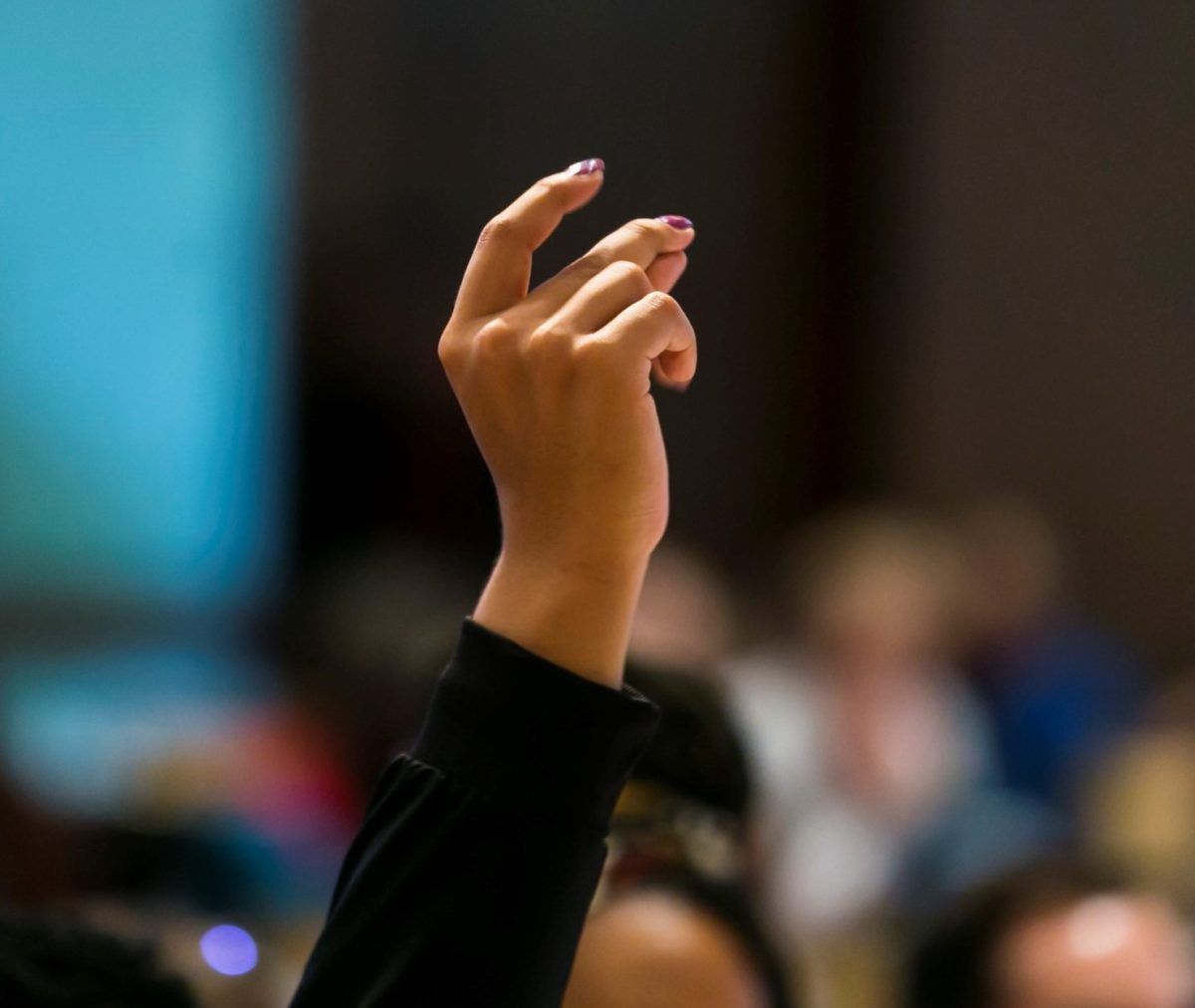 Hand in the air for questions