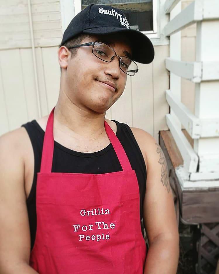 Devon Hamilton is a co-founder of TradeRoots Culinary Collective and a social justice organizer who frequently hosts community cookouts.