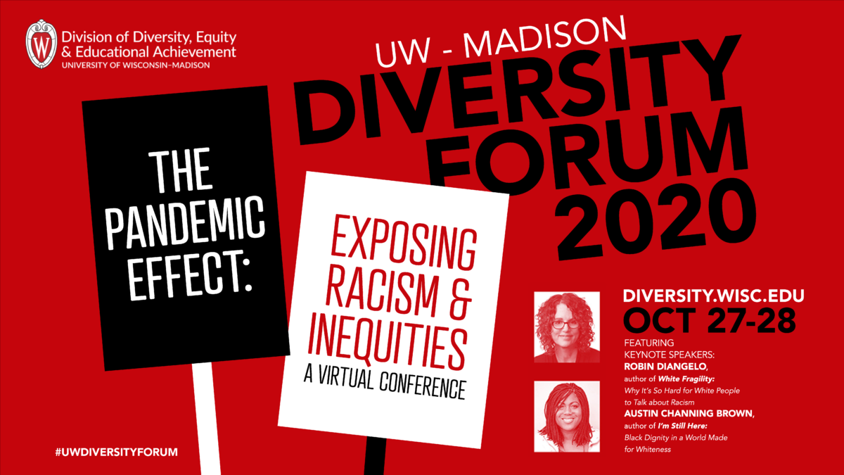 Poster for the 2020 UW–Madison Diversity Forum. Details below.