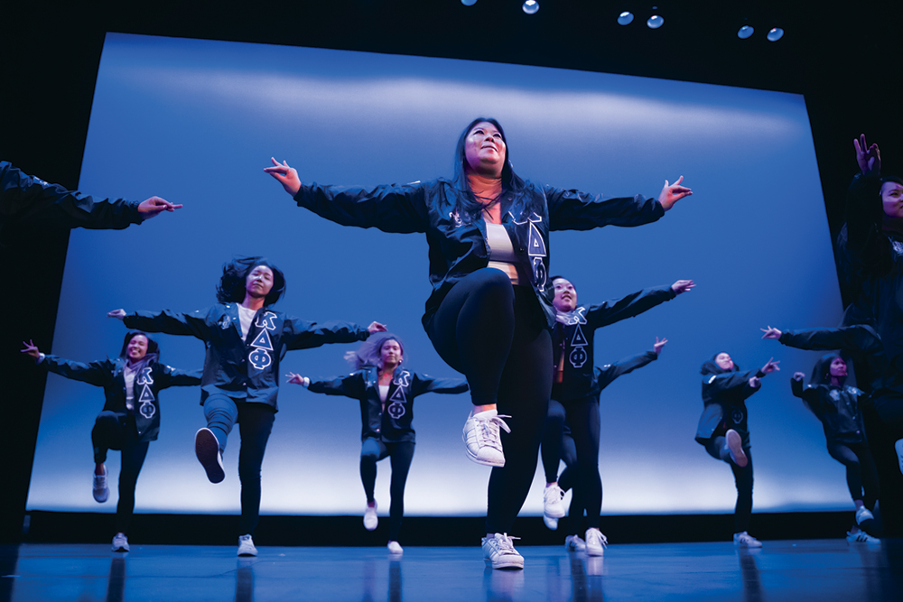 Members of the Alpha Kappa Delta Phi sorority performed at the annual Multicultural Orientation and Reception in 2019. DR. ROBERT SAN JUAN MS’01, PHD’06