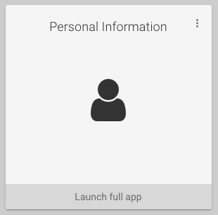 Screenshot of the Personal Inormation tool icon on the MyUW web portal