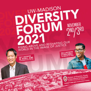 Square graphic for Instagram advertising the 2021 Diversity Forum
