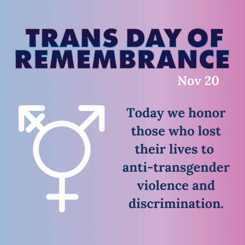 Transgender Day Of Remembrance 2021 Madison Area Observances
