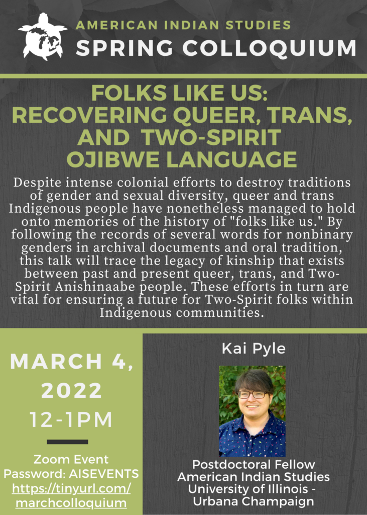 "Folks Like Us: Recovering Queer, Trans, and Two-Spirit Ojibwe Language"