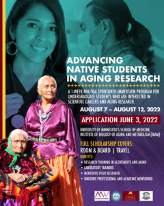Advancing Native Students in Aging Research poster