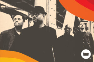 A styleized photo of Christian McBride and his band.